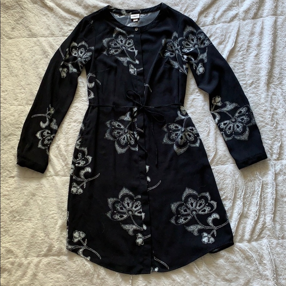 Merona Black Button Up Dress